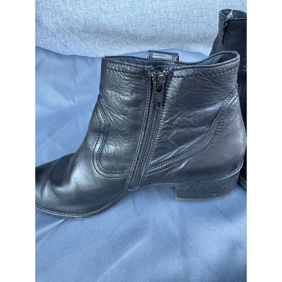 Paul Green Niche Ankle Bootie Black Women's Size (US 8) Leather Western Chic - Picture 5 of 8